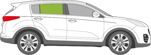 Afbeelding van Zijruit rechts Kia Sportage