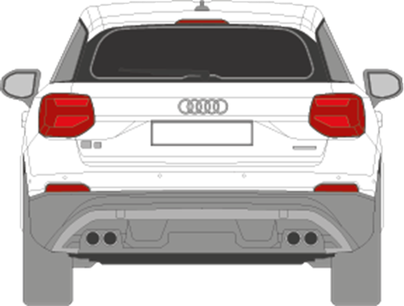 Afbeelding van Achterruit Audi Q2 (DONKERE RUIT)
