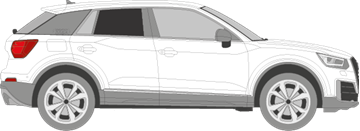 Afbeelding van Zijruit rechts Audi Q2 (DONKERE RUIT)