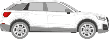 Afbeelding van Zijruit rechts Audi Q2 (DONKERE RUIT)