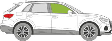 Afbeelding van Zijruit rechts Audi Q3 