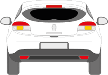 Afbeelding van Achterruit Renault Mégane coupé (DONKERE RUIT)