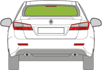Afbeelding van Achterruit Renault Latitude (wijziging in antenne)