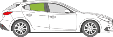 Afbeelding van Zijruit rechts Mazda 3 5 deurs 