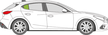 Afbeelding van Zijruit rechts Mazda 3 5 deurs 