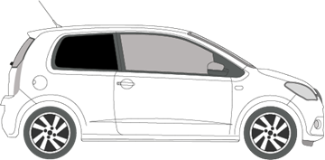 Afbeelding van Zijruit rechts Seat Mii 3 deurs (DONKERE RUIT)