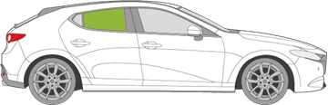 Afbeelding van Zijruit rechts Mazda 3 5 deurs 