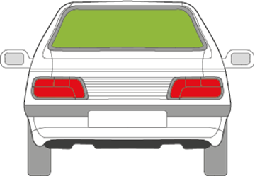 Afbeelding van Achterruit Peugeot 405 sedan (getint)