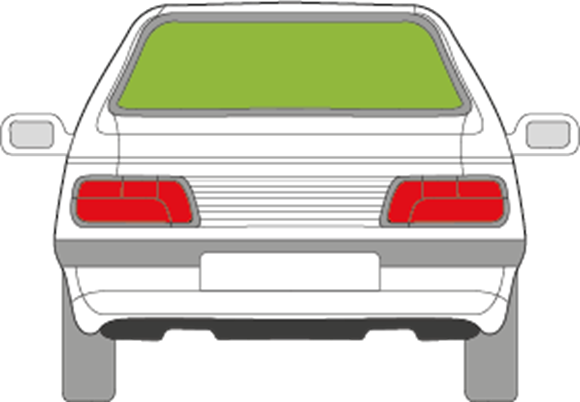 Afbeelding van Achterruit Peugeot 405 sedan (getint)