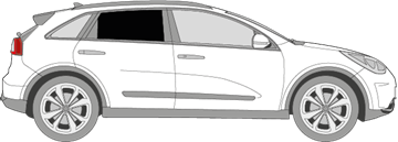 Afbeelding van Zijruit rechts Kia Niro (DONKERE RUIT)