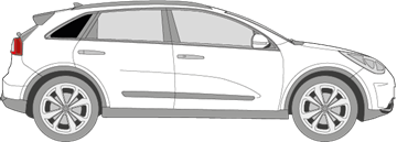 Afbeelding van Zijruit rechts Kia Niro (DONKERE RUIT)