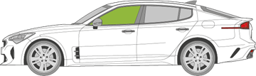 Afbeelding van Zijruit links Kia Stinger 