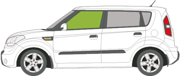 Afbeelding van Zijruit links Kia Soul