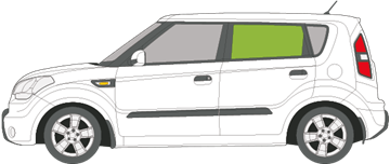 Afbeelding van Zijruit links Kia Soul