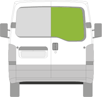 Afbeelding van Achterruit rechts Renault Master met ontdooiing (model 1997-1999)