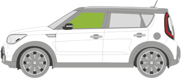 Afbeelding van Zijruit links Kia Soul