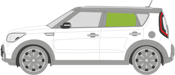 Afbeelding van Zijruit links Kia Soul