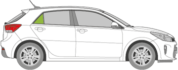 Afbeelding van Zijruit rechts Kia Rio 5 deurs  