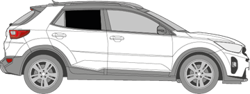 Afbeelding van Zijruit rechts Kia Stonic (DONKERE RUIT)