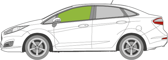 Afbeelding van Zijruit links Ford Fiesta sedan