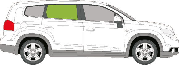 Afbeelding van Zijruit rechts Chevrolet Orlando