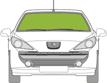 Afbeelding van Voorruit Peugeot 207 cc met sensor en antenne