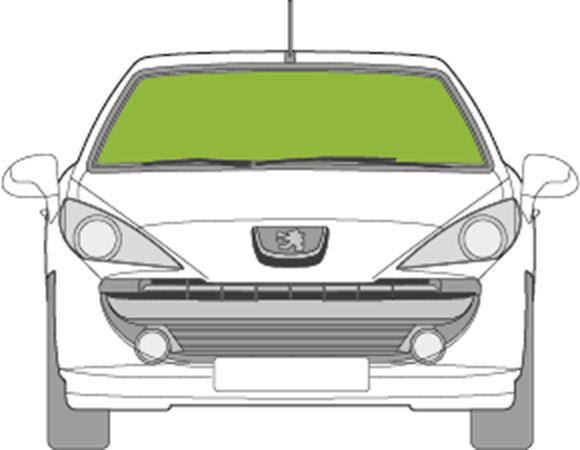 Afbeelding van Voorruit Peugeot 207 cc met sensor en antenne