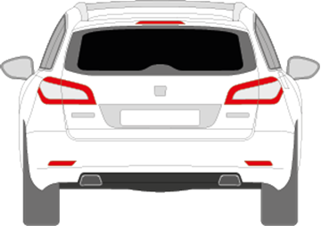 Afbeelding van Achterruit Peugeot 508 SW (DONKERE RUIT)