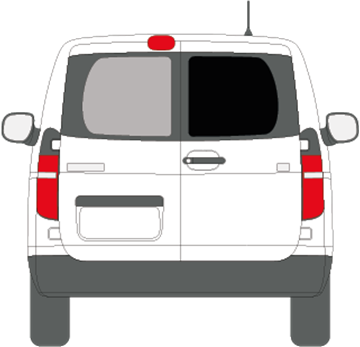 Afbeelding van Achterruit rechts Hyundai H1 (DONKERE RUIT)