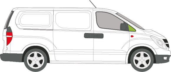 Afbeelding van Zijruit rechts Hyundai H1 