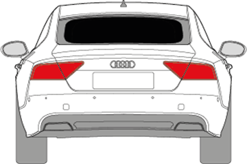 Afbeelding van Achterruit Audi A7 (DONKERE RUIT)