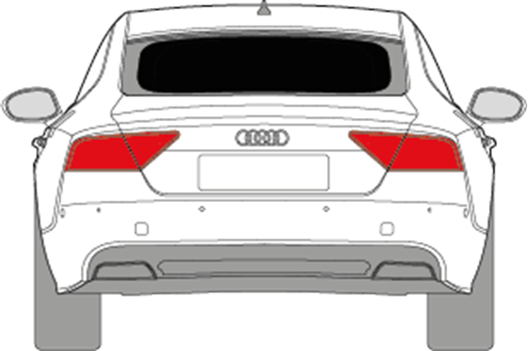 Afbeelding van Achterruit Audi A7 (DONKERE RUIT)
