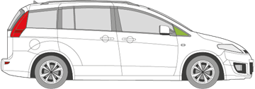 Afbeelding van Zijruit rechts Mazda 5 