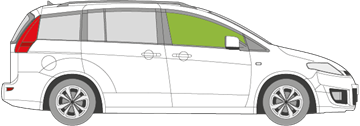 Afbeelding van Zijruit rechts Mazda 5 