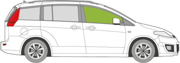 Afbeelding van Zijruit rechts Mazda 5 