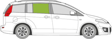 Afbeelding van Zijruit rechts Mazda 5 