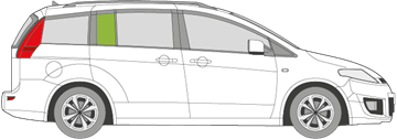 Afbeelding van Zijruit rechts Mazda 5 