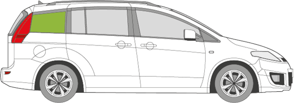 Afbeelding van Zijruit rechts Mazda 5 