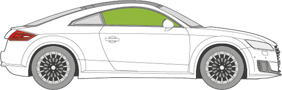 Afbeelding van Zijruit rechts Audi TT coupé 