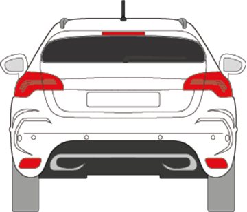Afbeelding van Achterruit Citroën DS4 (DONKERE RUIT)