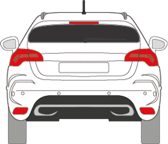 Afbeelding van Achterruit Citroën DS4 (DONKERE RUIT)
