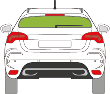 Afbeelding van Achterruit Citroën DS4 