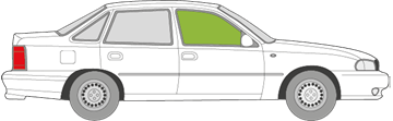 Afbeelding van Zijruit rechts Daewoo Nexia 