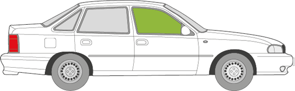 Afbeelding van Zijruit rechts Daewoo Nexia 