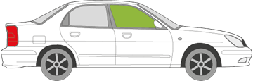 Afbeelding van Zijruit rechts Daewoo Nubira sedan 