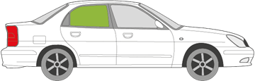 Afbeelding van Zijruit rechts Daewoo Nubira sedan 