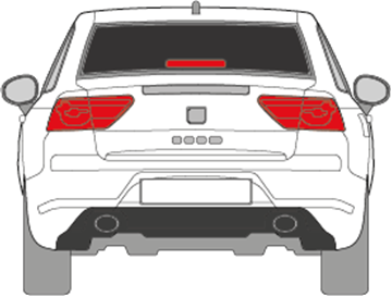 Afbeelding van Achterruit Seat Exeo sedan (DONKERE RUIT)