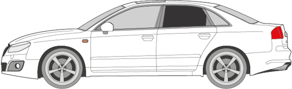 Afbeelding van Zijruit links Seat Exeo sedan (DONKERE RUIT)