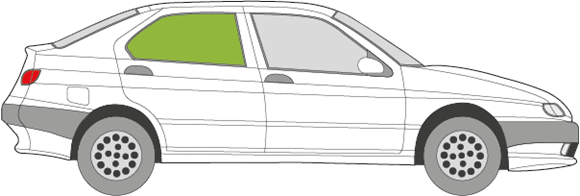 Afbeelding van Zijruit rechts Alfa Romeo 146