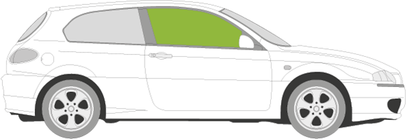 Afbeelding van Zijruit rechts Alfa Romeo 147 3 deurs